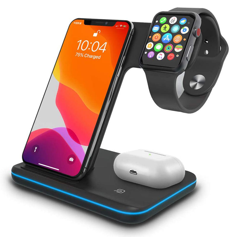 Z5 Wireless Charger 3 in 1, 15W Fast Charging Station for Apple iWatch