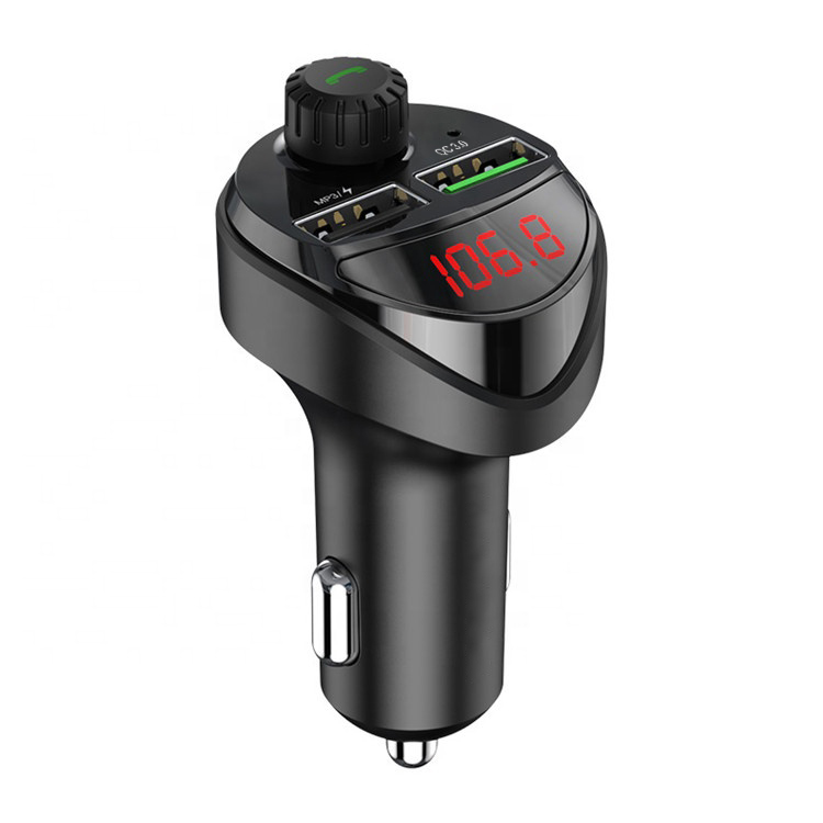 Dual USB Car Charger Fast Charging Support TF U-disk Handsfree Car Kit Mp3 Player Car FM Transmitter